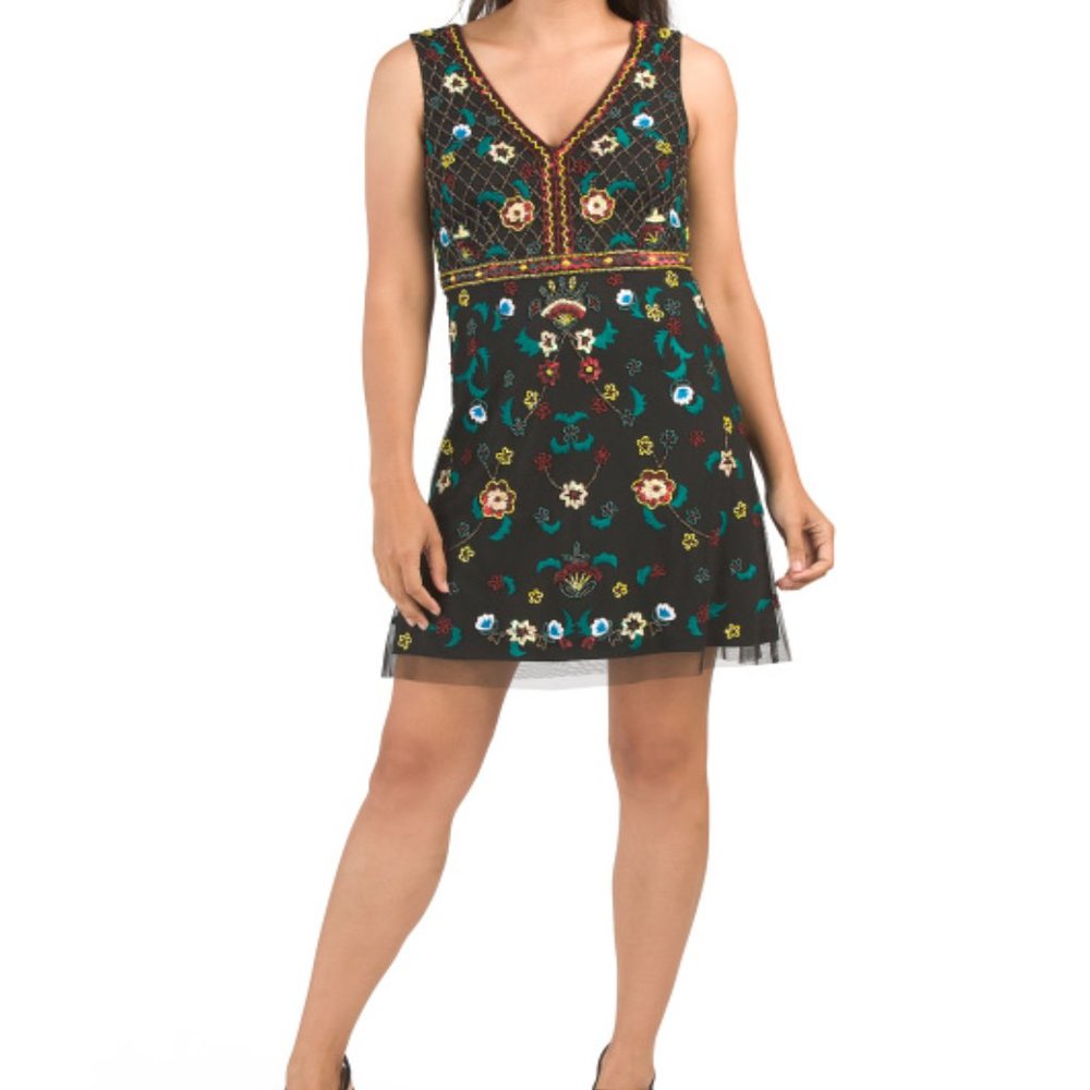 Aidan Mattox Bead & Sequin Embroidered Dress 2 6 10$295